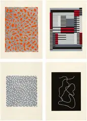 Anni Albers, Connections, 1925/1986, 9 silkscreens on paper. Variable dimensions approx