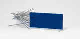 Vibration by Jesús Rafael Soto, 1969, Metal rods, painted with colour, on nylon threads in front of a screenprint on plexiglass. Approx, sold Jun 2021