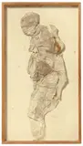 Jürgen Brodwolf, Figur (Typologie der Leinwand und Papierfiguren), 1978/2001, Mixed media and gauze on wood
