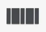 Alan Charlton, Untitled, 1990, 5-part work: each acrylic on canvas on wood