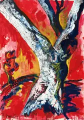 Bernd Zimmer, Untitled, 1984, Gouache on card