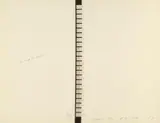 Marcel Broodthaers, M.B., 24 Images/Seconde, 1970, 35 mm black and white film strip and pencil on card