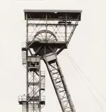Winding tower by Bernd and Hilla Becher Hilla Becher Bernd Becher, 1970s, Vintage ferrotyped gelatin silver print, sold Jun 2021