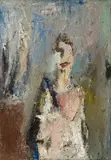 Eugène Leroy, Portrait rose/bleu