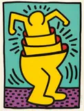 Keith Haring, Untitled (from the series: Kinderstern), 1989, Colour silkscreen on card
