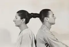 Relation in Time by Marina Abramovic Ulay, 1977, Vintage gelatin silver print, sold Jun 2021