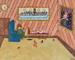 William Copley, Untitled, 1994, Acylic on canvas