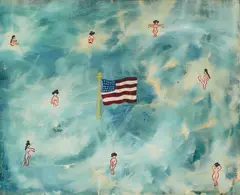 Untitled by William Copley, 1959, Oil on canvas, sold Jun 2021