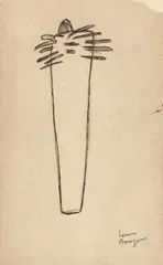 Untitled by Louise Bourgeois, 1947, Ink and charcoal on card.. 20.2.x, sold Jun 2021