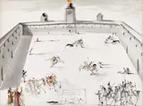 Tienta en Espana (Epreuve de corrida en Espagne) by Salvador Dalí, 1960, India ink, watercolour, and gouache on card with blindstamp "Strathmore", sold Jun 2021
