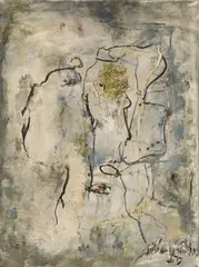 Liba by Emil Schumacher, 1959, Oil on canvas, sold Jun 2021