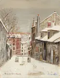Maurice Utrillo, Rue de Mont-Cenis à Montmartre
