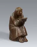Der Buchleser (Lesender Mann im Wind) by Ernst Barlach, 1936, Bronze, sold Jun 2021
