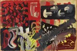 Untitled by A. R. Penck, 1974, Dispersion on card. Approx, offered Jun 2021