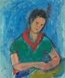 Marc Chagall, Portrait de Vava, 1953, Oil on panel, mounted on plywood