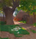 Carl Moll, Bauernhof im Marchfeld