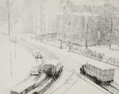 Ewald Hoinkis, Untitled (Bockenheimer Anlage, Frankfurt), 1954, Vintage ferrotyped gelatin silver print