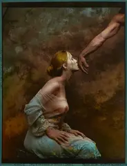 Jan Saudek, My First Portrait of Veronika Schiele, 1994, Gelatin silver print hand tinted
