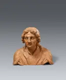attributed to Angelo di Mariano, A terracotta angel from an Annunciation attributed to Angelo di Mariano, Stained terracotta figure worked in the round, the inside hollowed out. The bust is probably a representation of an angel, as the two round indentations on the back may have been used to attach wings made of a different material. Angelo di Mariano, the younger brother of the influential Sienese sculptor Lorenzo di Mariano, called Il Marrina (1476-1534), has been suggested as the work's possible author. Very minimal wear to the reverse