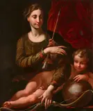 Girolamo Mirola, Venus and Cupid, Oil on canvas (relined)