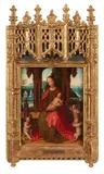 attributed to Marcellus Coffermans, The Virgin enthroned with Child and Angels, Oil on panel
