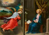 The Annunciation by Italian-Flemish School 16th century, Oil on panel, sold Jun 2021