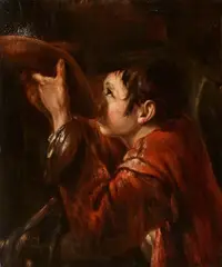 Serodine, The Young John the Baptist at a Well, Oil on canvas (relined)