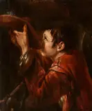 Serodine, The Young John the Baptist at a Well, Oil on canvas (relined)