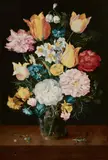 Still Life with Tulips, Roses, Narcissi, Forget-Me-Not and Other Flowers in a Glass Vase by Jan Brueghel the Younger Jan Brueghel the Elder, Oil on copper, sold Jun 2021