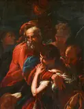 The Return of the Prodigal Son by Lombardian School 17th century, Oil on canvas (relined), sold Jun 2021
