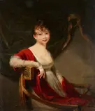 attributed to Jean-Laurent Mosnier, Portrait of Grand Duchess Catherine Pavlovna, Oil on canvas, mounted on cardboard