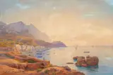 Salomon Corrodi, View of Capri seen from the Marina Grande