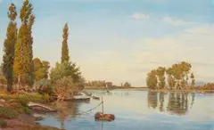 Salomon Corrodi, Bongirat near Paris, Watercolour and gouache over pencil on paper