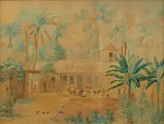 Antón Goering, Hacienda near Guataparo in Venezuela, Watercolour on paper