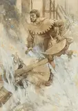 Alphonse Mucha, Illustration for a Fable, Watercolour on paper