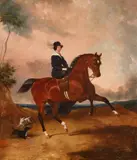 A Lady on a galloping Horse by circle of Jacques-Laurent Agasse, Oil on canvas, offered Jun 2021