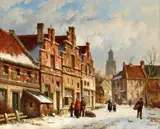 Adrianus Eversen, View of a Dutch Town