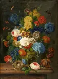 Franz Xaver Petter, Flower Still Life with a Bird's Nest
