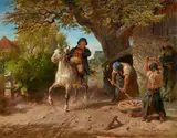 Hermann Kauffmann, The Squire and the Cartwright, Oil on panel