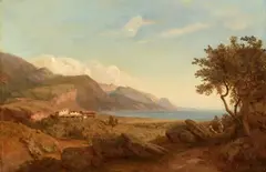 Louis Gurlitt, Italian Coastal Landscape, Oil on canvas