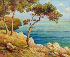 Léon Zeytline, Une belle journée - Menton, Oil on canvas