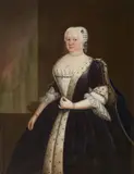 German School 18th century, Portrait of Duchess Charlotte Amalie Antonie of Mecklenburg-Strelitz, Oil on canvas