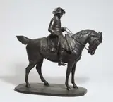 Cuno von Uechtritz, A bronze model of Friedrich II on horseback, Patinated bronze. Losses and erroneous additions to the reins. H 81, L