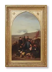 attributed to Emil Hünten, After the Battle of the Düppeler Schanzen on 18th April 1864, Oil on canvas