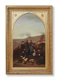 attributed to Emil Hünten, After the Battle of the Düppeler Schanzen on 18th April 1864, Oil on canvas