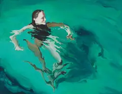 Swimming. Acrylic on canvas. Titled to the recerse Still Ii, signed Wang Chengyun and dated 2004., Swimming. Acrylic on canvas. Titled to the recerse Still II, signed Wang Chengyun and dated 2004., Swimming. Acrylic on canvas. Titled to the recerse Still II, signed Wang Chengyun and dated