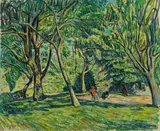 Theo von Brockhusen, Zwei sitzende Frauen im Garten