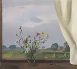 Herbert Böttger, Blumen am Fenster, 1941, Oil on canvas
