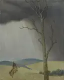 Herbert Böttger, Fallendes Blatt, 1932, Oil on canvas