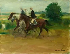 Otto Dill, Drei Reiter in der Landschaft, Late 1940s, Oil on canvas